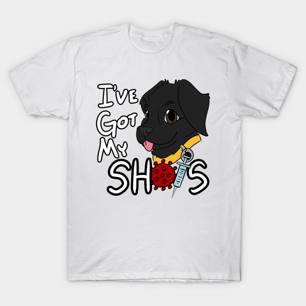 I've Got My Shots (Black Lab, COVID) T-Shirt by malafight